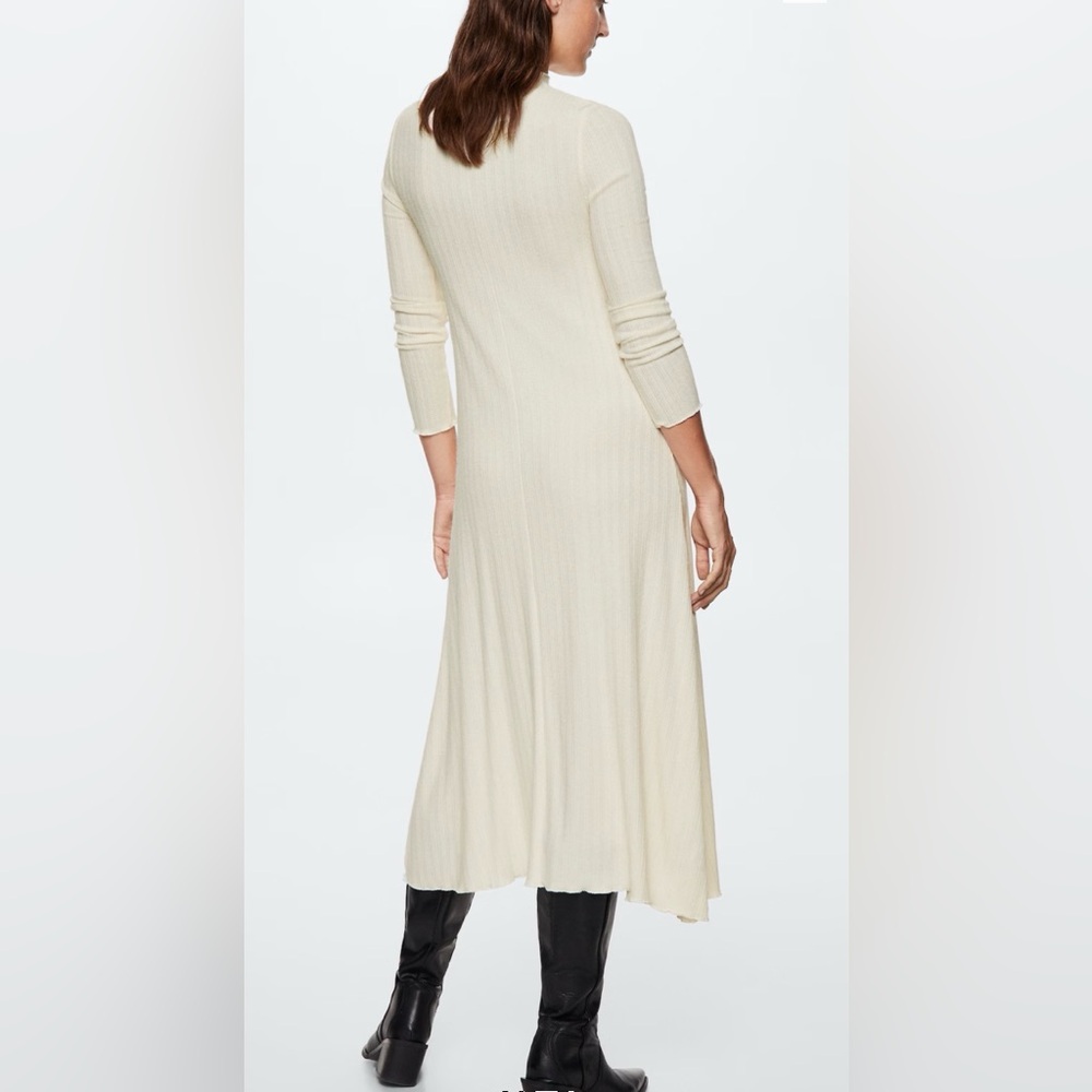 Mango Cream knit midi Dress - Picture 3 of 11